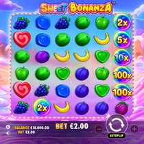 Peaches Casino - Sweet Bonanza Slot Game - Bonbons et multiplicateurs